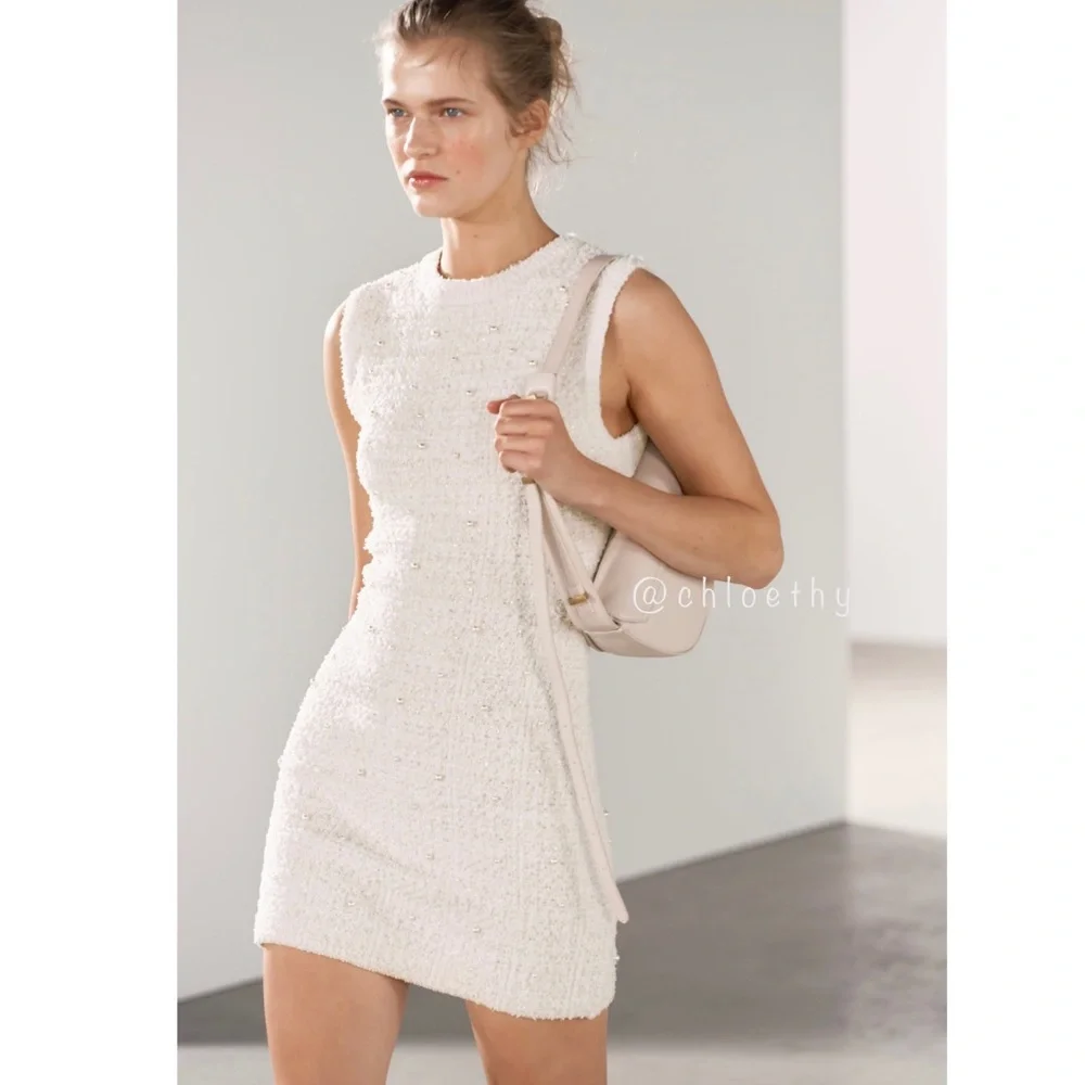knit overall dress The Luella Knit Pointelle Dress
